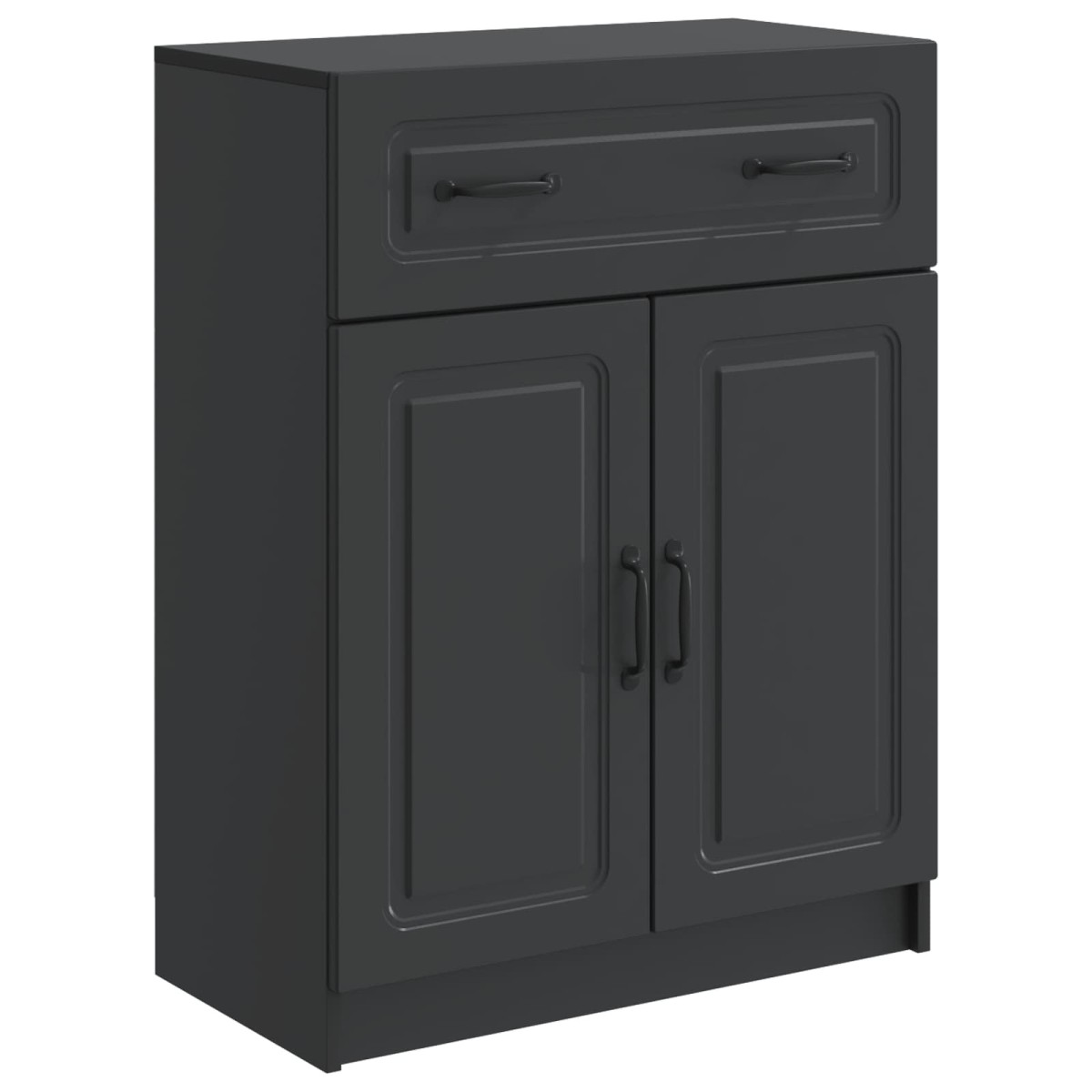 vidaXL Πλαϊνό γραφείο Μαύρο 66 x 34,5 x 87 εκ. Επεξεργασμένο Ξύλο