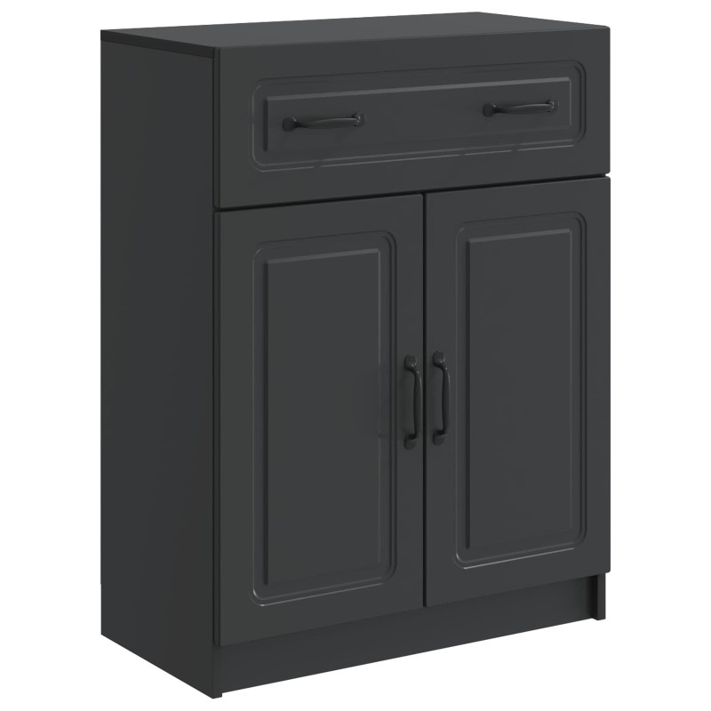 vidaXL Πλαϊνό γραφείο Μαύρο 66 x 34,5 x 87 εκ. Επεξεργασμένο Ξύλο