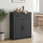 vidaXL Πλαϊνό γραφείο Μαύρο 66 x 34,5 x 87 εκ. Επεξεργασμένο Ξύλο