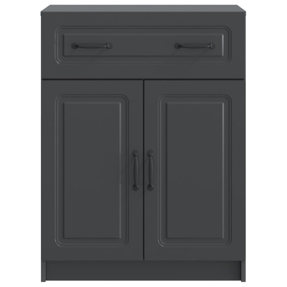 vidaXL Πλαϊνό γραφείο Μαύρο 66 x 34,5 x 87 εκ. Επεξεργασμένο Ξύλο