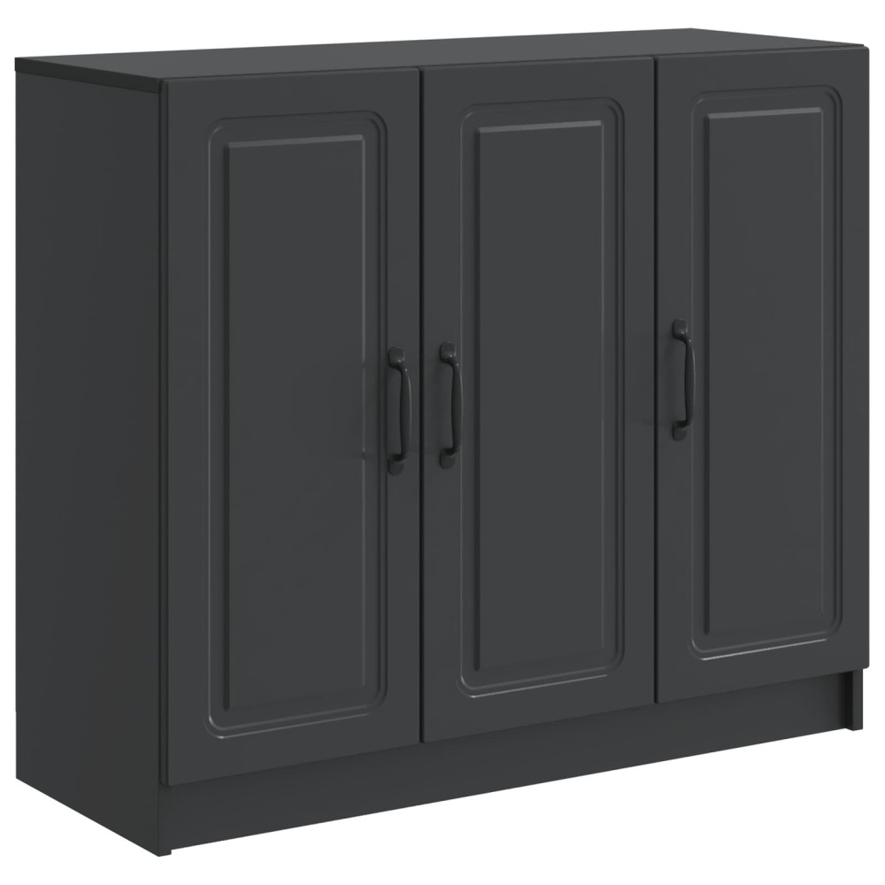 vidaXL Πλαϊνό γραφείο Μαύρο 89 x 34,5 x 77 εκ. Επεξεργασμένο Ξύλο