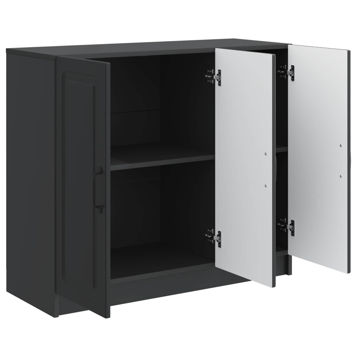 vidaXL Πλαϊνό γραφείο Μαύρο 89 x 34,5 x 77 εκ. Επεξεργασμένο Ξύλο