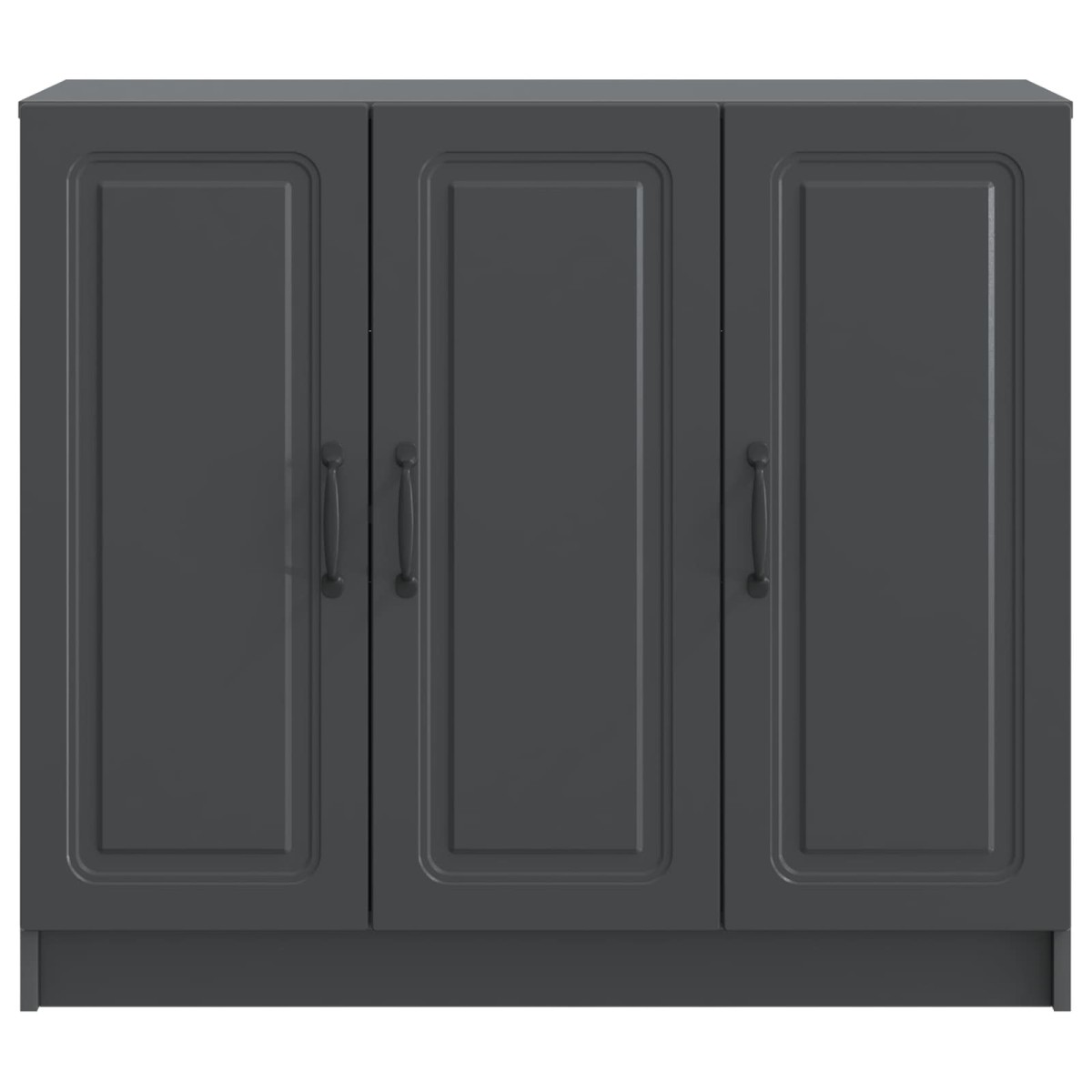 vidaXL Πλαϊνό γραφείο Μαύρο 89 x 34,5 x 77 εκ. Επεξεργασμένο Ξύλο