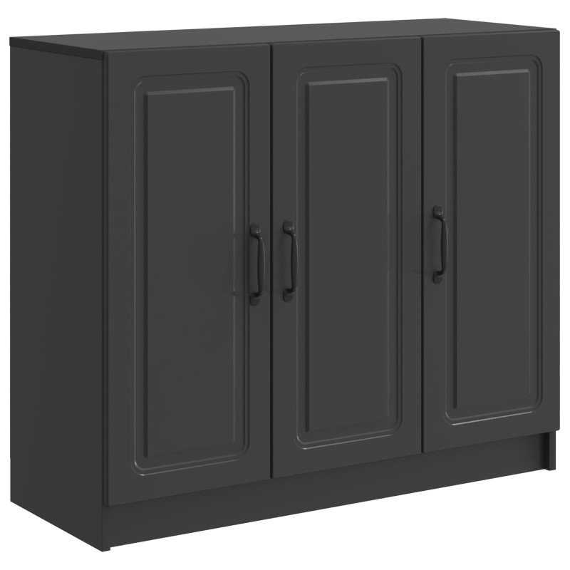 vidaXL Πλαϊνό γραφείο Μαύρο 89 x 34,5 x 77 εκ. Επεξεργασμένο Ξύλο