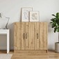 vidaXL Πλαϊνό γραφείο Artisan Δρυς 89 x 34,5 x 77 εκ.