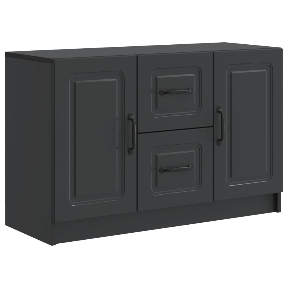 vidaXL Πλαϊνό γραφείο Μαύρο 89 x 34,5 x 57 εκ. Επεξεργασμένο Ξύλο