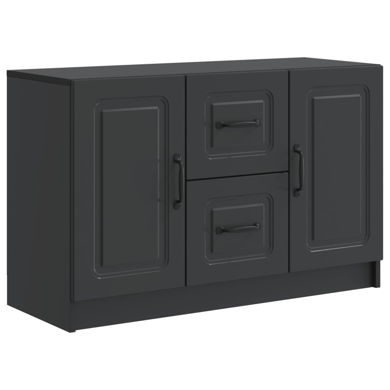 vidaXL Πλαϊνό γραφείο Μαύρο 89 x 34,5 x 57 εκ. Επεξεργασμένο Ξύλο
