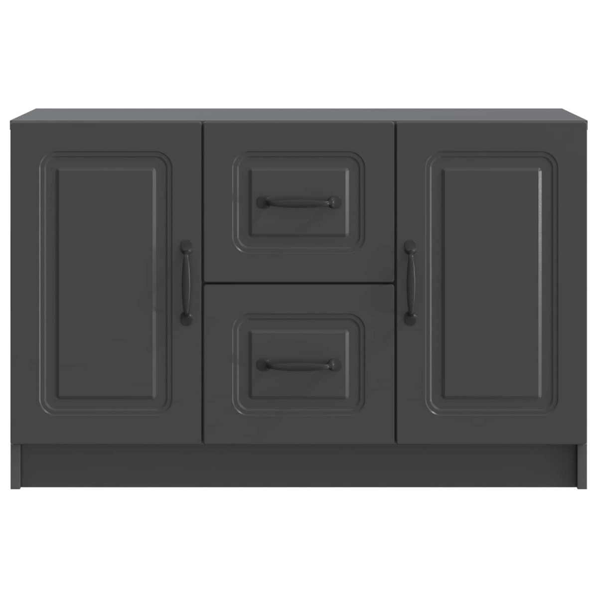 vidaXL Πλαϊνό γραφείο Μαύρο 89 x 34,5 x 57 εκ. Επεξεργασμένο Ξύλο