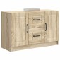 vidaXL Πλαϊνό γραφείο με συρτάρι Sonoma Δρυς 89 x 34,5 x 57 εκ.