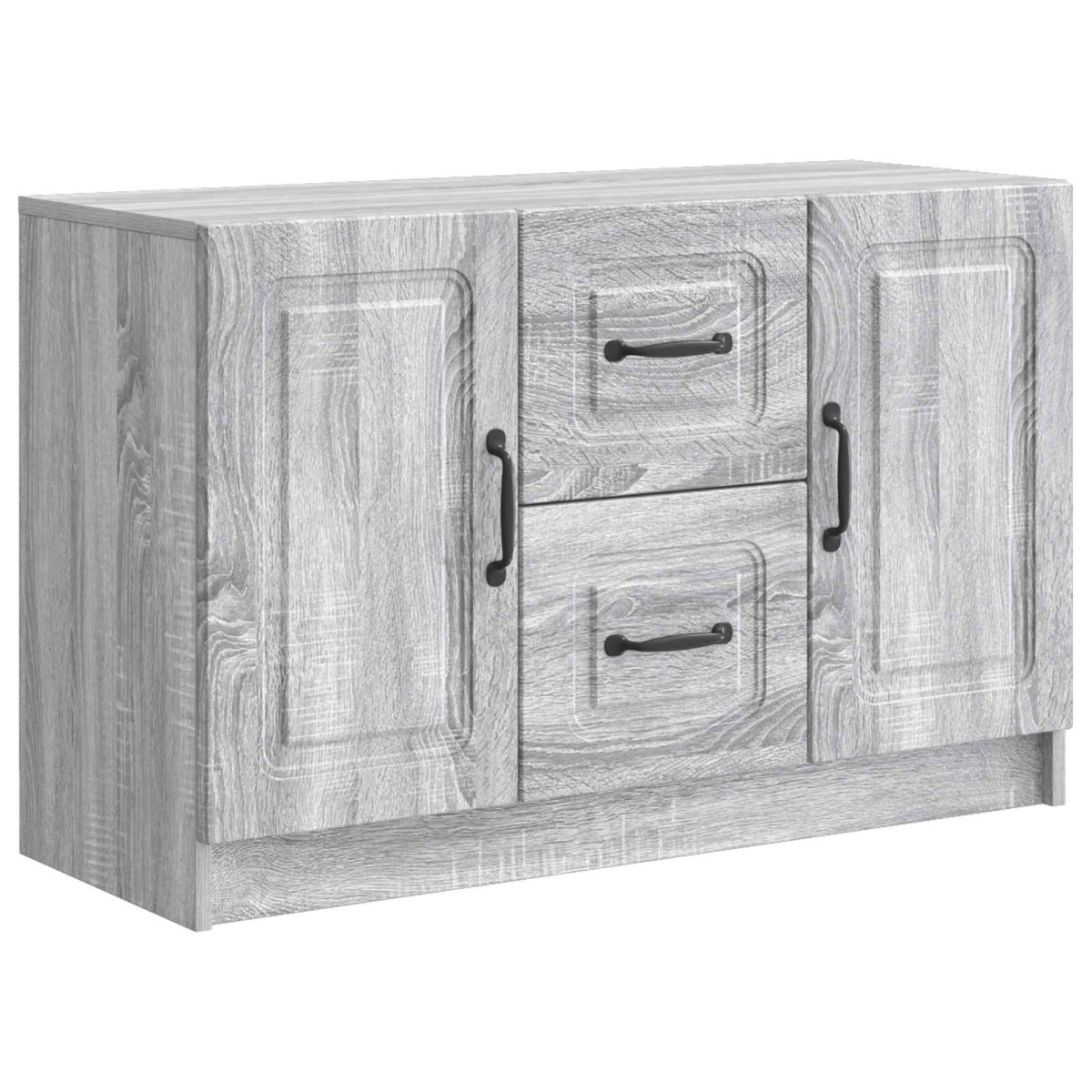 vidaXL Πλαϊνό γραφείο με συρτάρι Γκρι Sonoma 89 x 34,5 x 57 εκ.