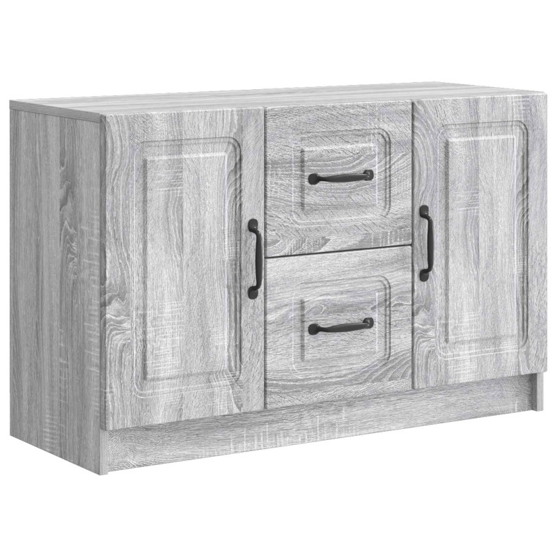 vidaXL Πλαϊνό γραφείο με συρτάρι Γκρι Sonoma 89 x 34,5 x 57 εκ.