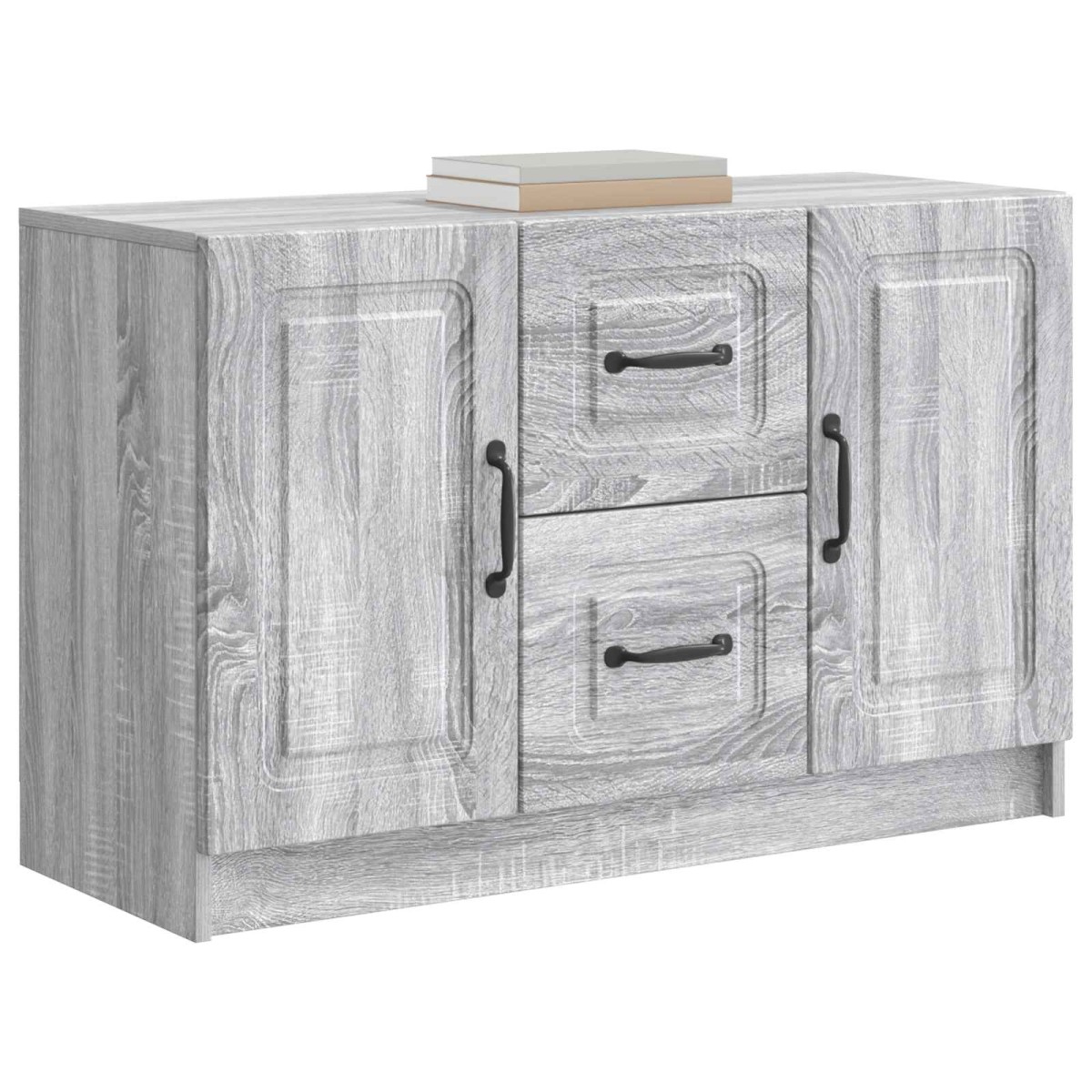 vidaXL Πλαϊνό γραφείο με συρτάρι Γκρι Sonoma 89 x 34,5 x 57 εκ.