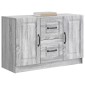 vidaXL Πλαϊνό γραφείο με συρτάρι Γκρι Sonoma 89 x 34,5 x 57 εκ.