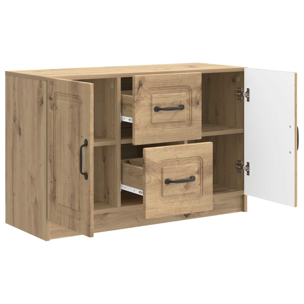 vidaXL Πλαϊνό γραφείο Artisan Δρυς 89 x 34,5 x 57 εκ.