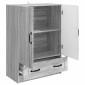 vidaXL Πλαϊνό γραφείο με συρτάρι Γκρι Sonoma 66 x 34,5 x 92 εκ.