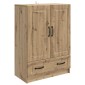vidaXL Πλαϊνό γραφείο Artisan Δρυς 66 x 34,5 x 92 εκ.