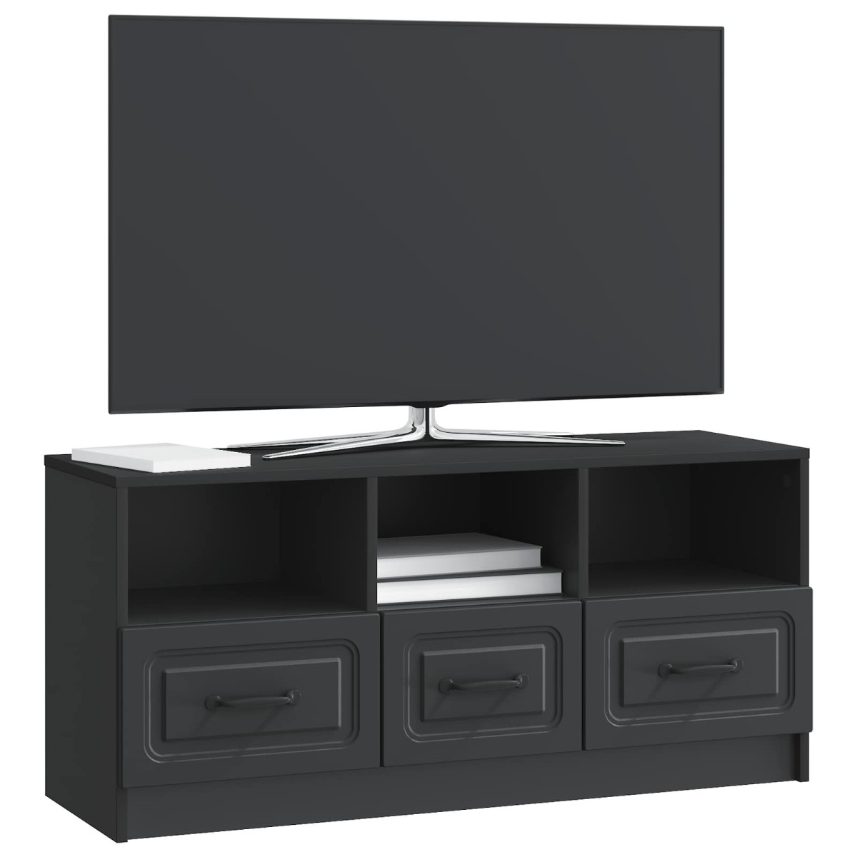 vidaXL Ντουλάπι TV Μαύρο 102 x 34,5 x 47 εκ Επεξεργασμένο Ξύλο
