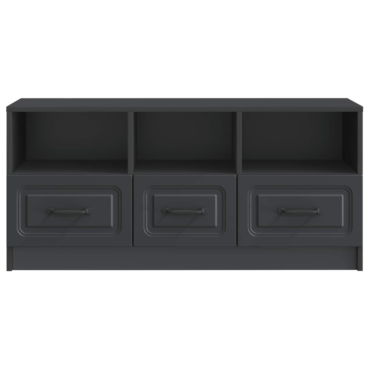vidaXL Ντουλάπι TV Μαύρο 102 x 34,5 x 47 εκ Επεξεργασμένο Ξύλο