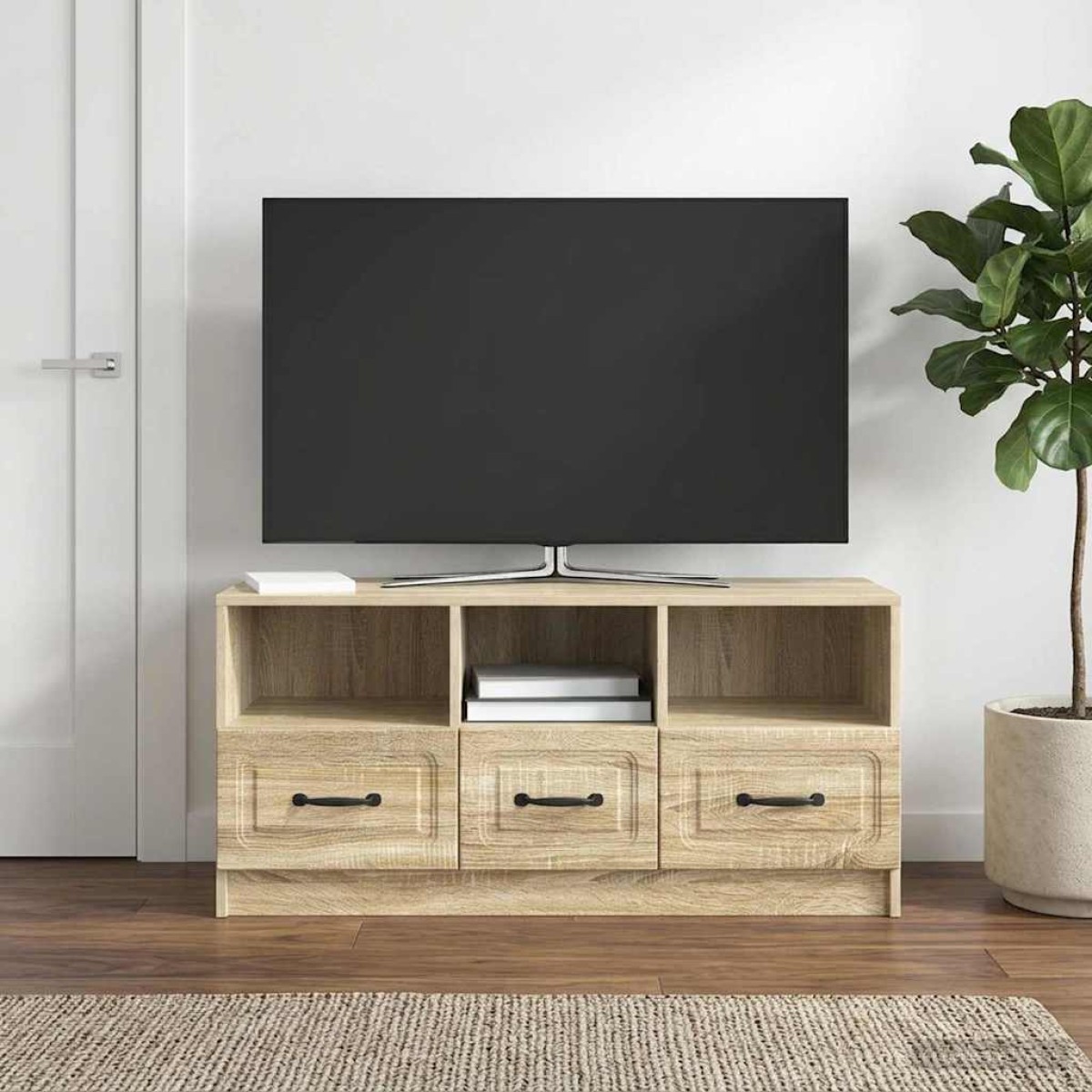vidaXL Ντουλάπι TV Sonoma Δρυς 102 x 34,5 x 47 εκ Επεξεργασμένο Ξύλο