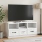 vidaXL Ντουλάπι TV με συρτάρι Γυαλιστερό Λευκό 102 x 34,5 x 47 εκ