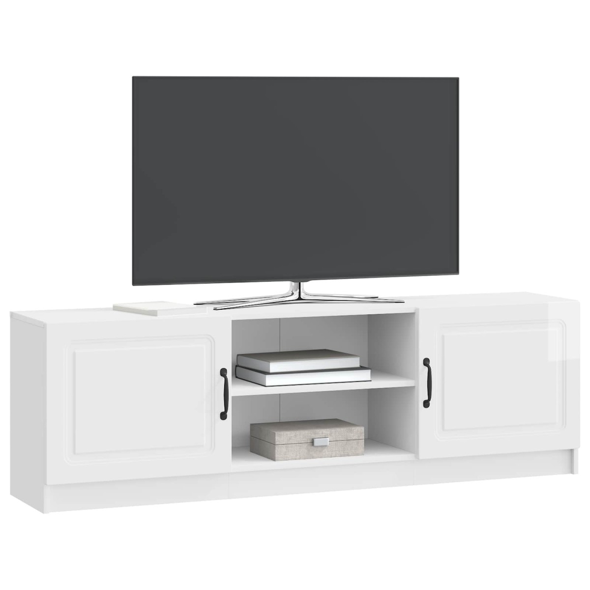 vidaXL Ντουλάπι TV Γυαλιστερό Λευκό 150 x 31 x 47 εκ