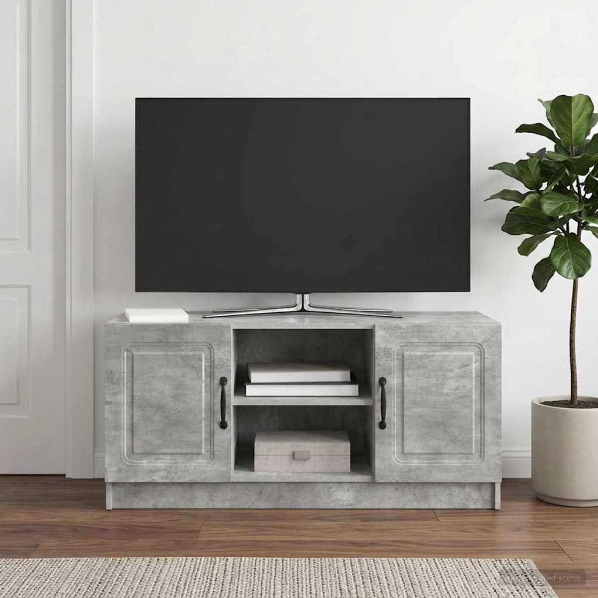 vidaXL Ντουλάπι TV Γκρι Σκυροδέματος 102 x 34,5 x 47 εκ