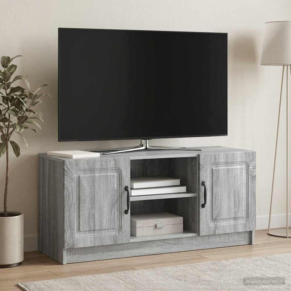 vidaXL Ντουλάπι TV Γκρι Sonoma 102 x 34,5 x 47 εκ Επεξεργασμένο Ξύλο