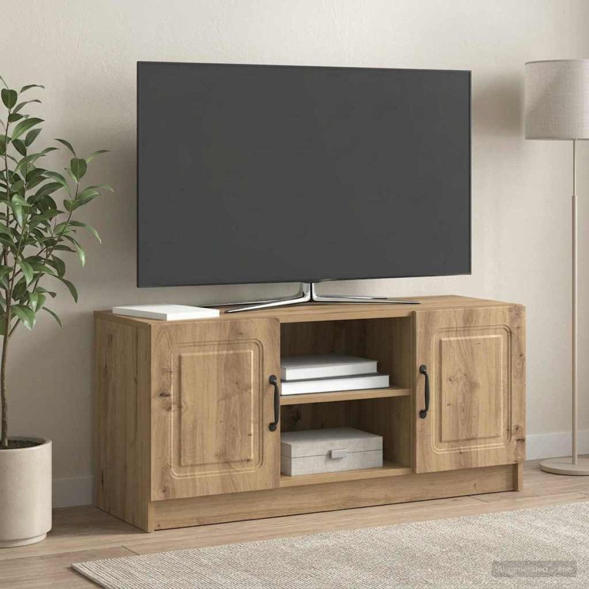 vidaXL Ντουλάπι TV 102 x 34,5 x 47 εκ Artisan Δρυς Επεξεργασμένο Ξύλο