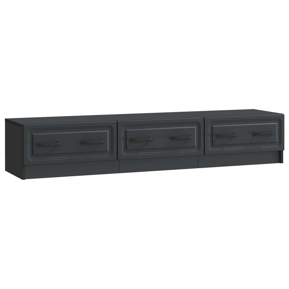 vidaXL Ντουλάπι TV Μαύρο 147 x 34,5 x 27 εκ Επεξεργασμένο Ξύλο