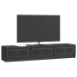 vidaXL Ντουλάπι TV Μαύρο 147 x 34,5 x 27 εκ Επεξεργασμένο Ξύλο