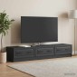 vidaXL Ντουλάπι TV Μαύρο 147 x 34,5 x 27 εκ Επεξεργασμένο Ξύλο