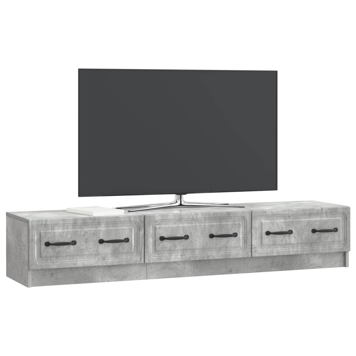vidaXL Ντουλάπι TV με συρτάρι Γκρι Σκυροδέματος 147 x 34,5 x 27 εκ