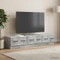 vidaXL Ντουλάπι TV με συρτάρι Γκρι Σκυροδέματος 147 x 34,5 x 27 εκ