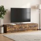 vidaXL Ντουλάπι TV με συρτάρι Καπνισμένο Ξύλο Δρυός 147 x 34,5 x 27 εκ