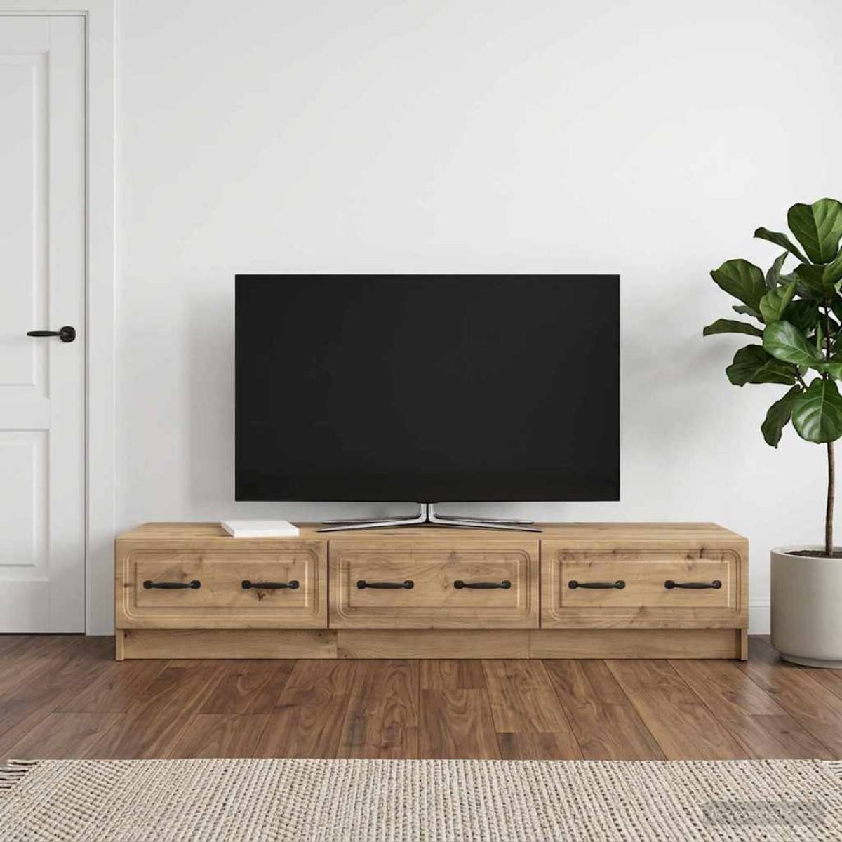 vidaXL Ντουλάπι TV 147 x 34,5 x 27 εκ Artisan Δρυς Επεξεργασμένο Ξύλο