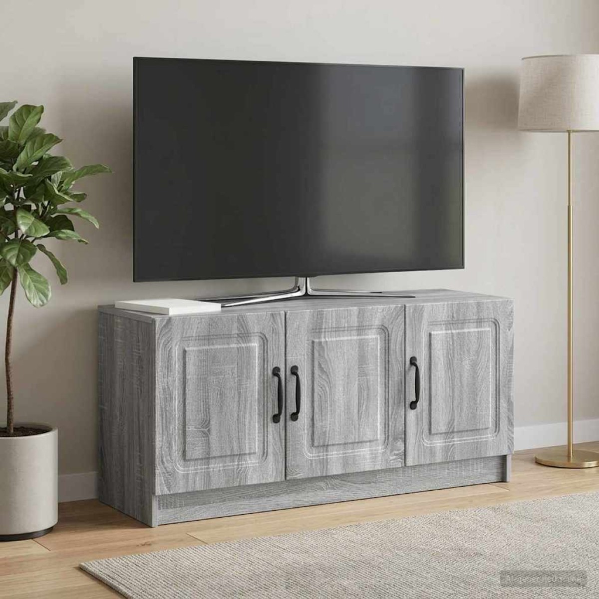 vidaXL Ντουλάπι TV Γκρι Sonoma 99 x 34,5 x 47 εκ Επεξεργασμένο Ξύλο