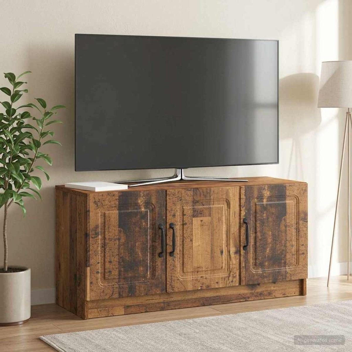vidaXL Ντουλάπι TV Παλαιωμένο ξύλο 99 x 34,5 x 47 εκ