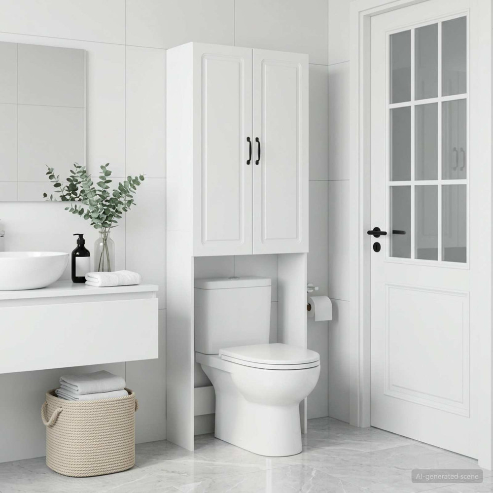 vidaXL Ντουλάπα τουαλέτας UTRECHT Λευκό 66 x 25,5 x 190 εκ.
