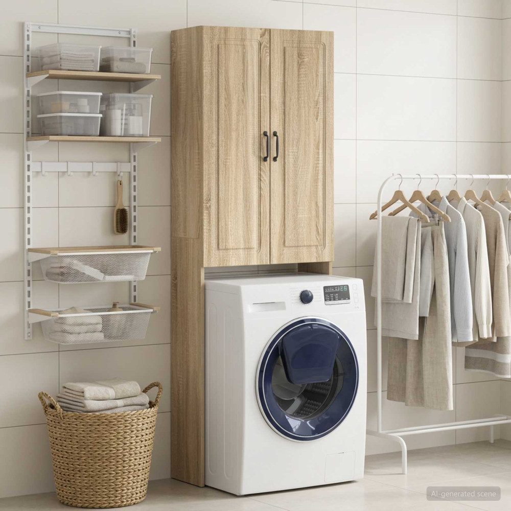 vidaXL Ντουλάπα τουαλέτας UTRECHT Sonoma Δρυς 66 x 25,5 x 190 εκ.