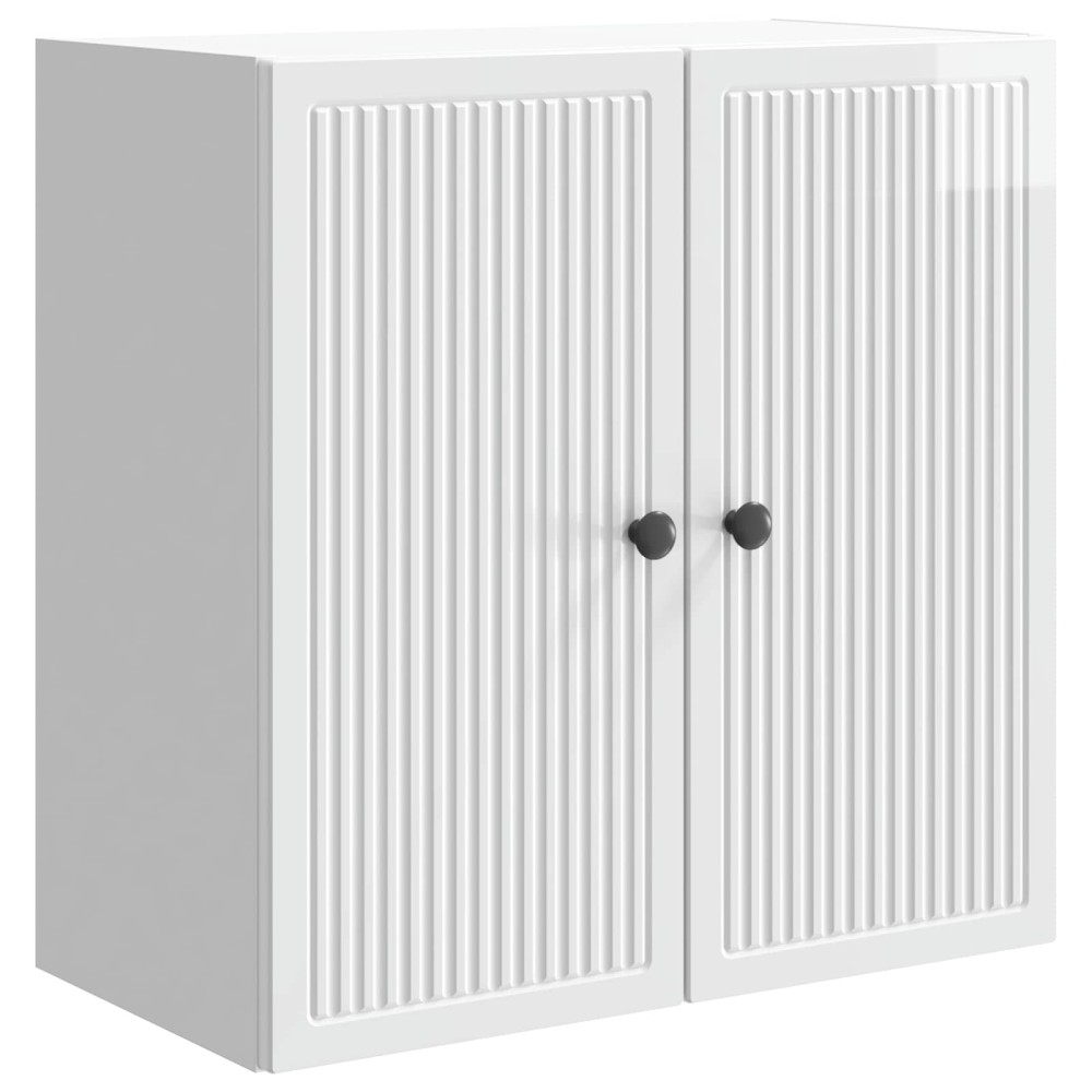 vidaXL Τοίχου Ντουλάπα Γυαλιστερό Λευκό 59 x 31 x 60 εκ