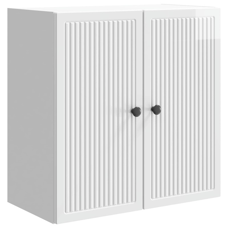 vidaXL Τοίχου Ντουλάπα Γυαλιστερό Λευκό 59 x 31 x 60 εκ