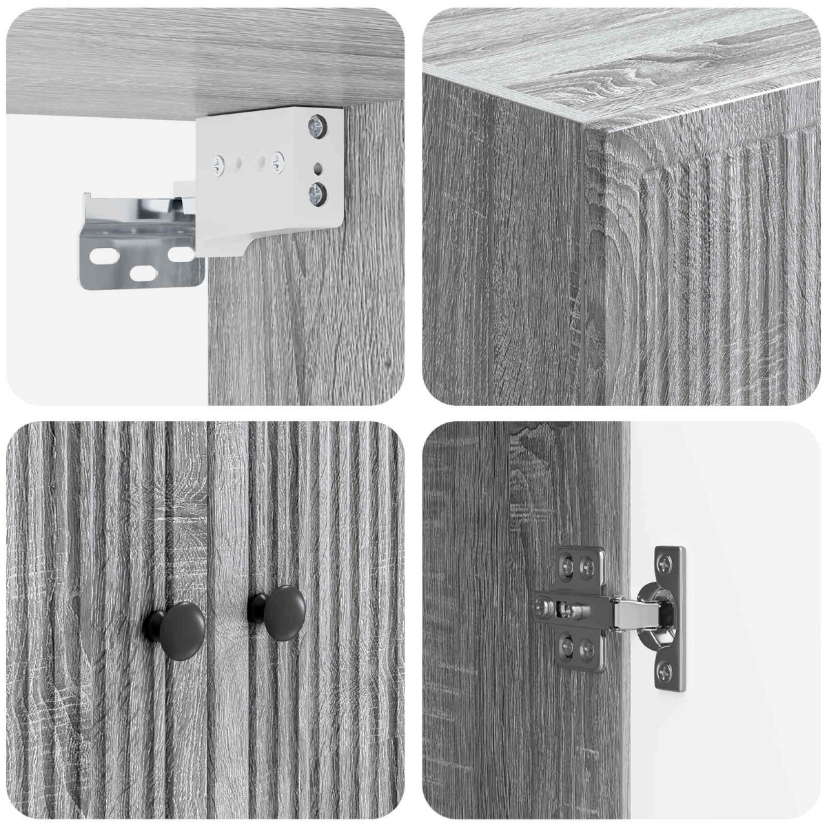 vidaXL Τοίχου Ντουλάπα Γκρι Sonoma 59 x 31 x 60 εκ Επεξεργασμένο Ξύλο