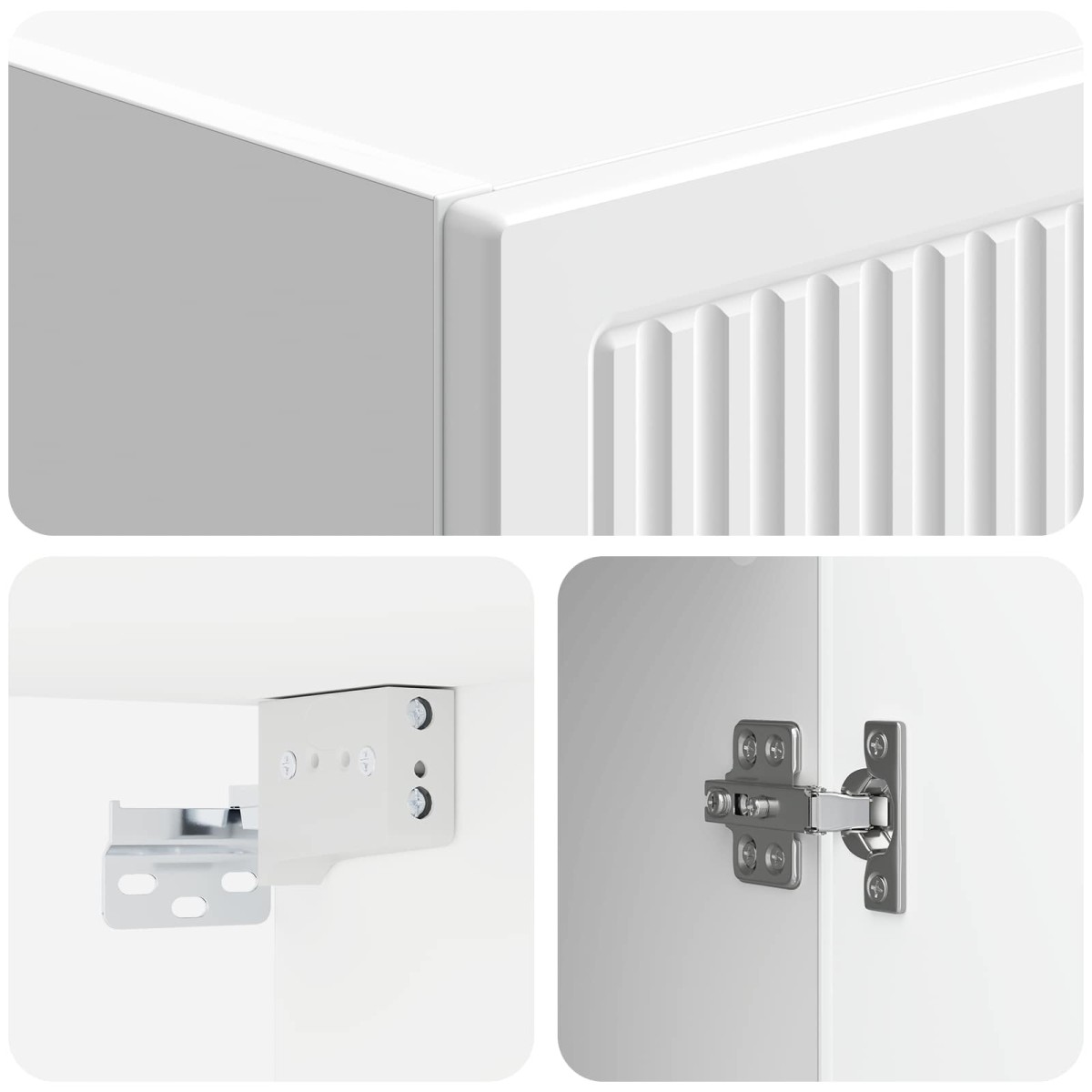 vidaXL Τοίχου Ντουλάπα Γυαλιστερό Λευκό 33 x 34,5 x 90 εκ