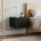 vidaXL Τοίχου Κρεμαστό Κομοδίνο 2 τεμ. Μαύρο 33 x 34,5 x 20 εκ