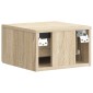 vidaXL Τοίχου Κρεμαστό Κομοδίνο Sonoma Δρυς 33 x 34,5 x 20 εκ