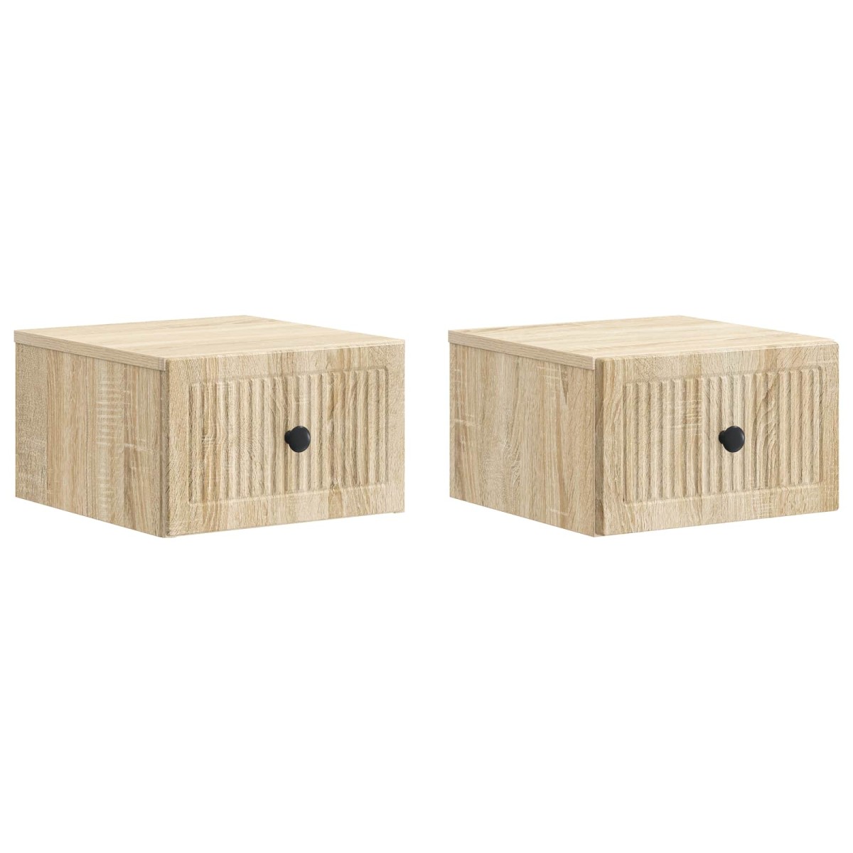 vidaXL Τοίχου Κρεμαστό Κομοδίνο 2 τεμ. Sonoma Δρυς 33 x 34,5 x 20 εκ