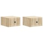 vidaXL Τοίχου Κρεμαστό Κομοδίνο 2 τεμ. Sonoma Δρυς 33 x 34,5 x 20 εκ