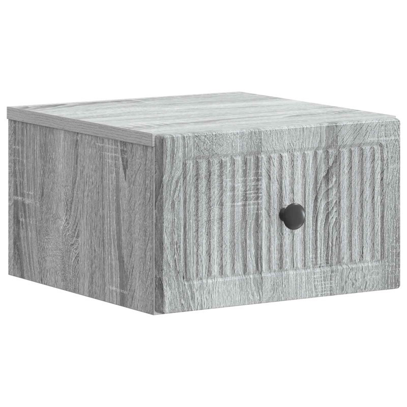 vidaXL Τοίχου Κρεμαστό Κομοδίνο Γκρι Sonoma 33 x 34,5 x 20 εκ