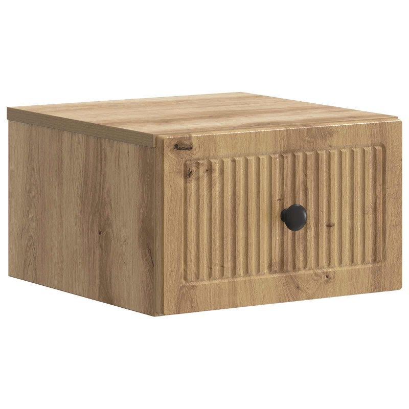 vidaXL Τοίχου Κρεμαστό Κομοδίνο Artisan Δρυς 33 x 34,5 x 20 εκ