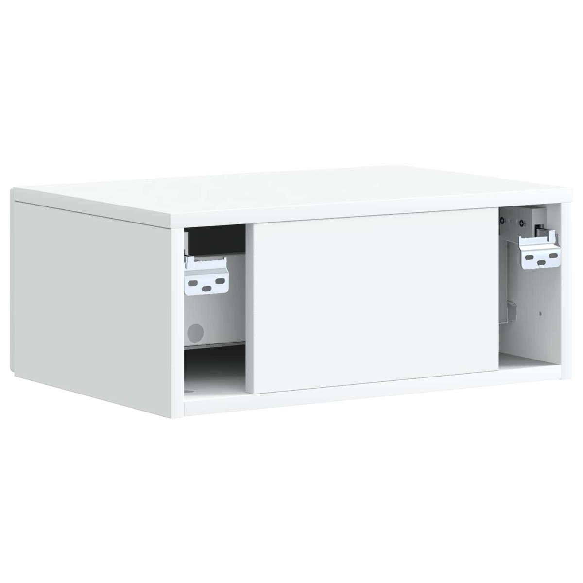 vidaXL Κομοδίνο με συρτάρι Λευκό 49 x 34,5 x 20 εκ. Επεξεργασμένο Ξύλο